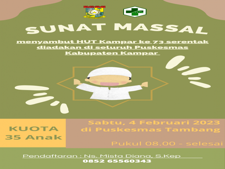 SUNAT MASSAL GRATIS menyambut HUT KAMPAR ke 73