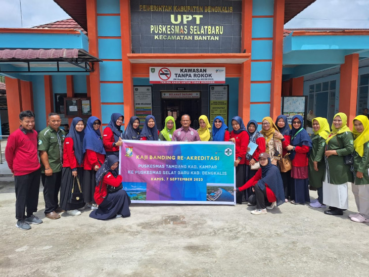 Menyambut Re - Akreditasi : Puskesmas Tambang KAJI BANDING ke Puskesmas Selat Baru, Bengkalis
