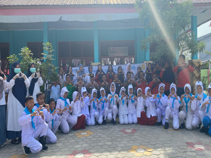 Launching Kegiatan CKG (Cek Kesehatan Gratis) Sekolah di SDN 028 Desa Rimbo Panjang