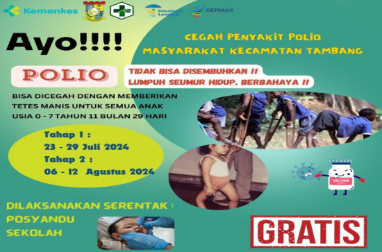 Pelaksanaan Imunisasi Nasional ( PIN ) Polio serentak di kabupaten Kampar